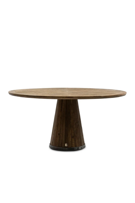 Round Oak Pedestal Dining Table | Rivièra Maison Siroko Beach | Oroa