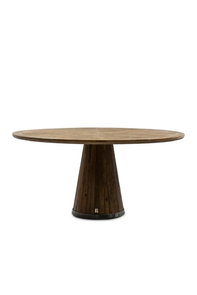 Round Oak Pedestal Dining Table | Rivièra Maison Siroko Beach | Oroa