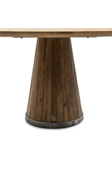 Round Oak Pedestal Dining Table | Rivièra Maison Siroko Beach | Oroa