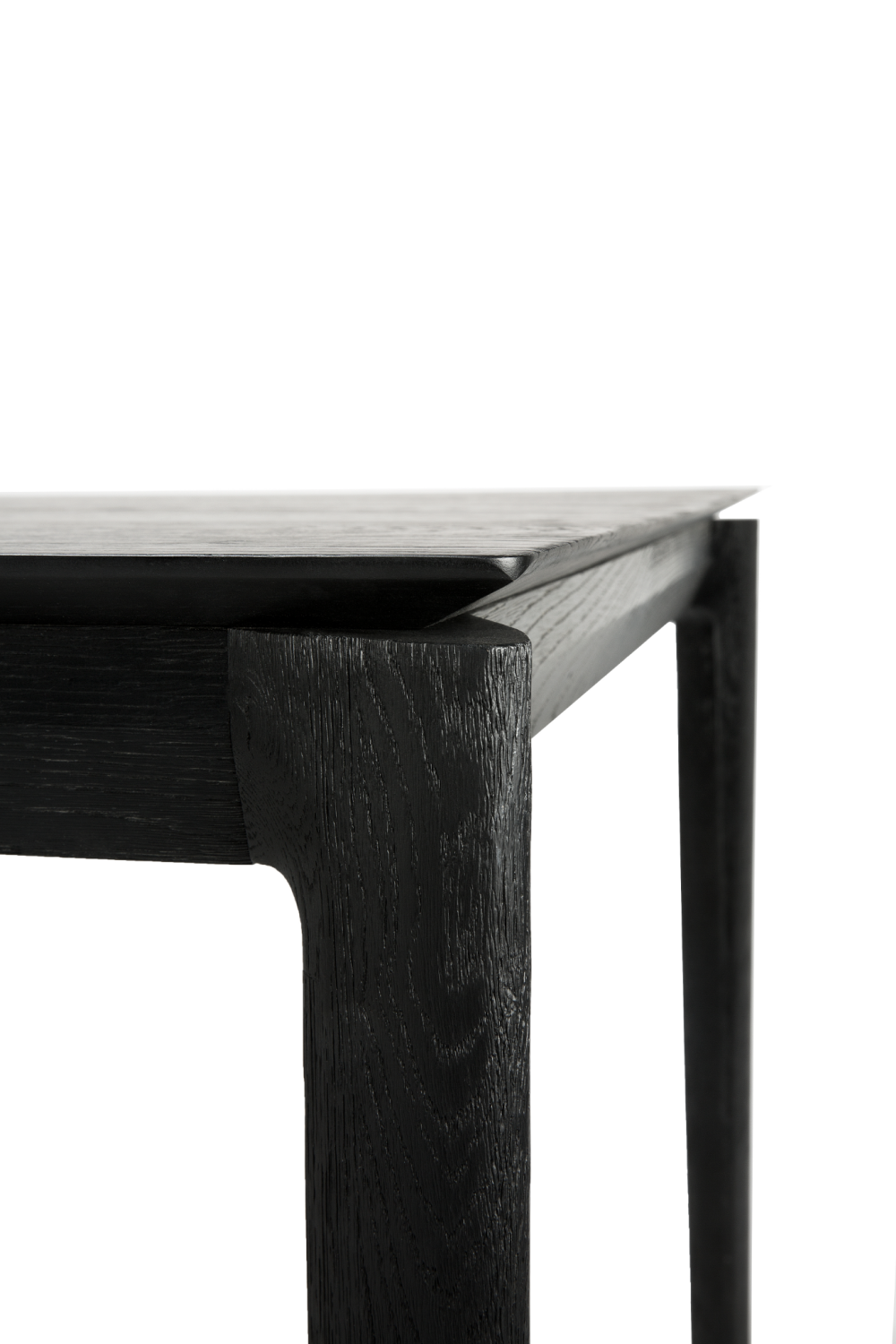 Black Oak Minimalist Dining Table | Ethnicraft Bok | Oroa.com