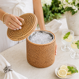 Hand Woven Wicker Rattan Ice Bucket - OROA