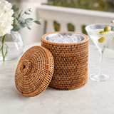 Hand Woven Wicker Rattan Ice Bucket - OROA