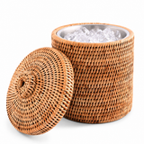 Hand Woven Wicker Rattan Ice Bucket - OROA