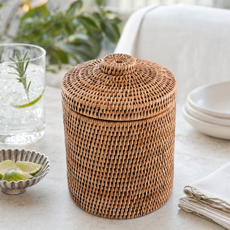 Hand Woven Wicker Rattan Ice Bucket - OROA