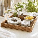 Hand-Woven Rattan Serving Tray - OROA