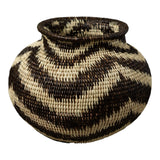 Black And White Swirling Ocean Waves Jungle Rainforest Basket