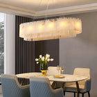 Rectangular Linear Alabaster Chandelier - OROA