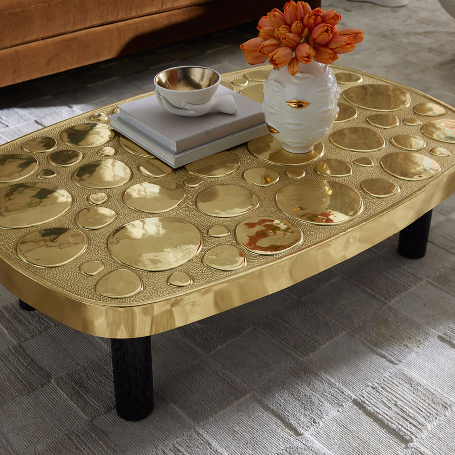 Pebble-Patterned Brass Cocktail Table | Jonathan Adler Reform | Oroa.com