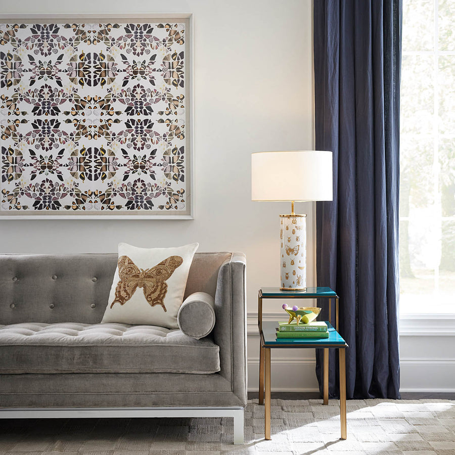 Teal Lacquered Telephone Table | Jonathan Adler Rider | Oroa.com