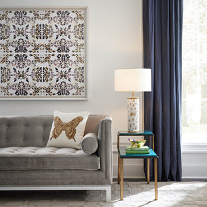 Teal Lacquered Telephone Table | Jonathan Adler Rider | Oroa.com