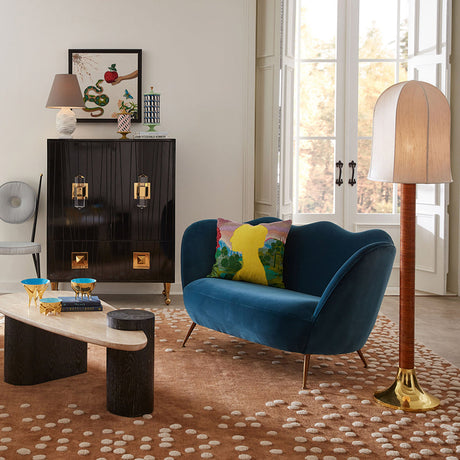 Blue Interior Brass Bowl M | Jonathan Adler Oscar | Oroa.com