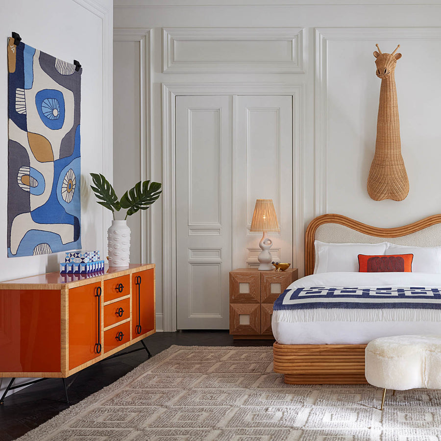 Rattan Peel Orange Sideboard | Jonathan Adler Wellington | Oroa.com