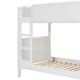 White Upholstered Twin Bunk Bed | OROA Kids