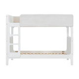 White Upholstered Twin Bunk Bed | OROA Kids