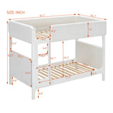 White Upholstered Twin Bunk Bed | OROA Kids