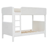 White Upholstered Twin Bunk Bed | OROA Kids