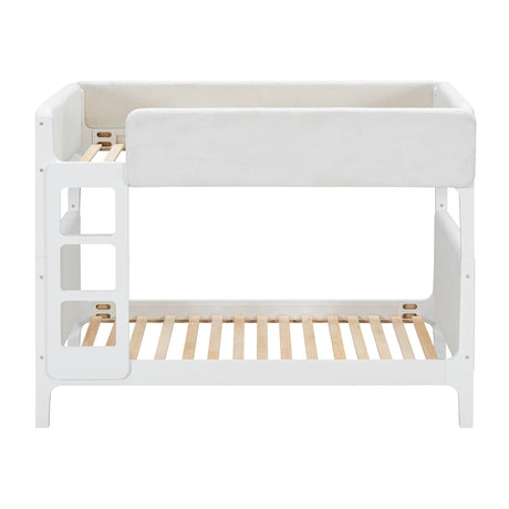 White Upholstered Twin Bunk Bed | OROA Kids