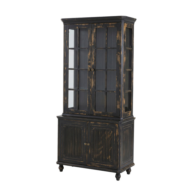 Modern European furniture - 3-Sided Glass Hutch Cabinet - www.oroa.com