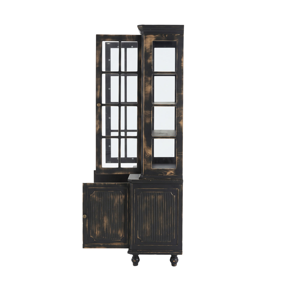 Modern European furniture - 3-Sided Glass Hutch Cabinet - www.oroa.com