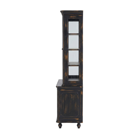 Modern European furniture - 3-Sided Glass Hutch Cabinet - www.oroa.com