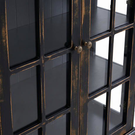 Modern European furniture - 3-Sided Glass Hutch Cabinet - www.oroa.com