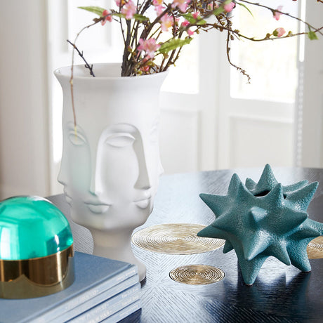 Unglazed Porcelain Faces Urn | Jonathan Adler Dora Maar | Oroa.com