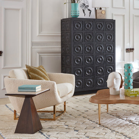 Brass Base Velvet Lounge Chair | Jonathan Adler Beaumont | Oroa.com