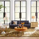 Round Mappa Wood Cocktail Table | Jonathan Adler Bond | Oroa.com