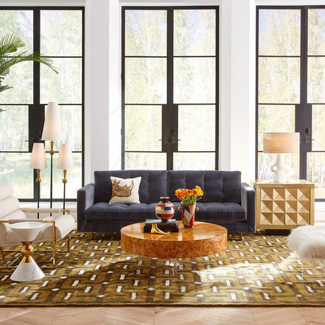 Round Mappa Wood Cocktail Table | Jonathan Adler Bond | Oroa.com
