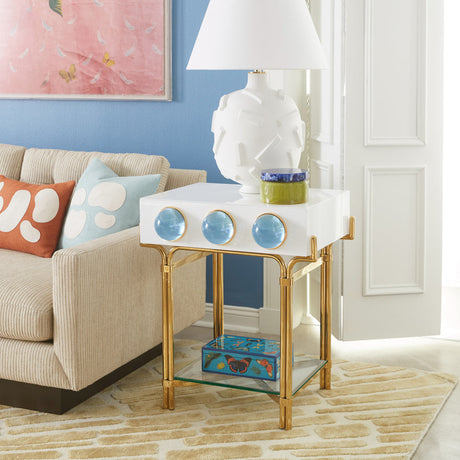 Peacock Blue Lacquer Box M | Jonathan Adler Botanist | Oroa.com