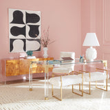 Ivory Bouclé Bench | Jonathan Adler Beaumont | Oroa.com