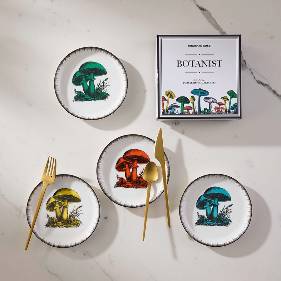 Porcelain Painted Plate Set (4) | Jonathan Adler | Oroa.com