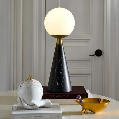 Conical Black Marble Table Lamp | Jonathan Adler Apex | Oroa.com