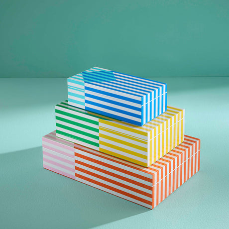   Multicolored Stripes Lacquer Box S | Oroa.com