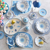 Light Blue Petal Plate Set (4) | Jonathan Adler Fleur Canapé | Oroa.com