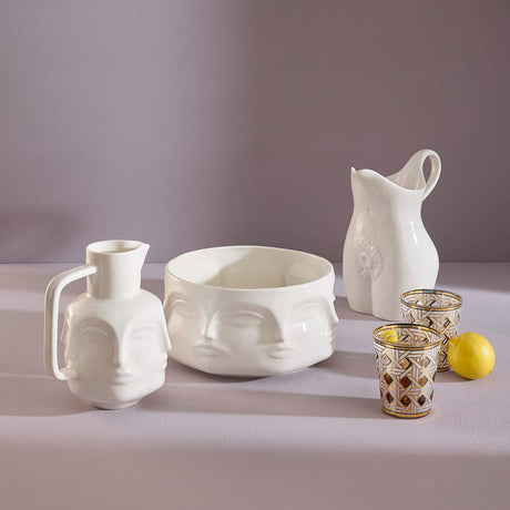 White Porcelain Sculpted Pitcher | Jonathan Adler Dora Maar | Oroa.com