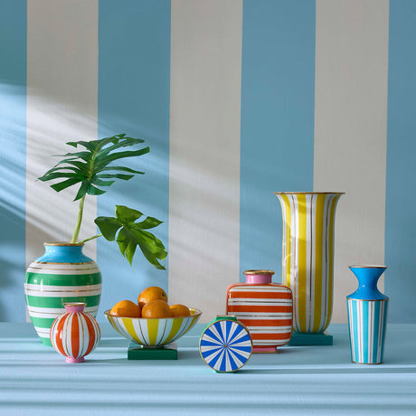 Yellow Stripes Porcelain Bowl | Jonathan Adler Portofino | Oroa.com