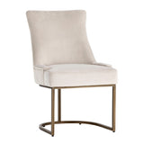Bronze Cantilever Fabric Dining Chairs (2) | Splendido Florence