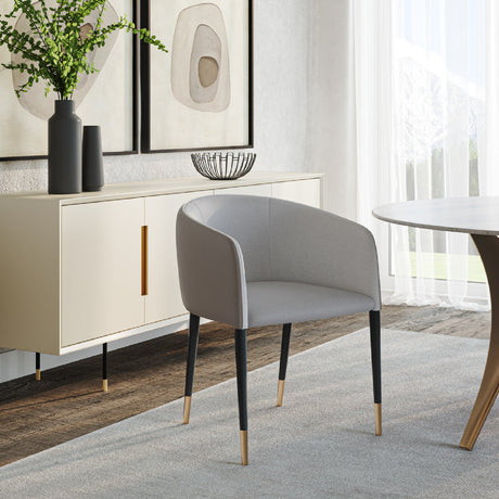   Fabric & Leather Dining Armchair | Oroa.com