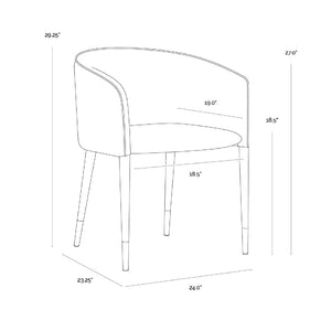   Fabric & Leather Dining Armchair | Oroa.com
