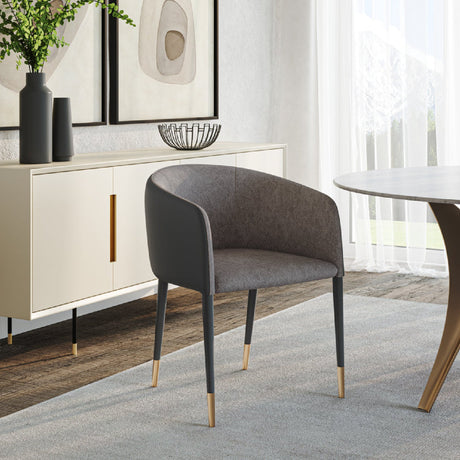 Modern European furniture - Fabric & Leather Dining Armchair - www.oroa.com