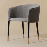 Modern European furniture - Fabric & Leather Dining Armchair - www.oroa.com