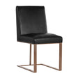 Black Leather Cantilevered Dining Chair by Splendido Dean, alternate view 2