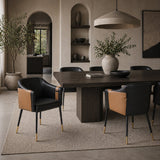 Modern European furniture - Leather-Inspired Dining Chair - www.oroa.com