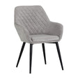 Gray Diamond-Tufted Dining Armchair by Splendido Jayna Dining Chair, alternate view 2