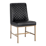 Modern European furniture - Diamond-Stitched Leather-Inspired Dining Chairs (2) - www.oroa.com