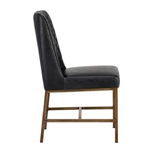   Diamond-Stitched Leather-Inspired Dining Chairs (2) | Oroa.com