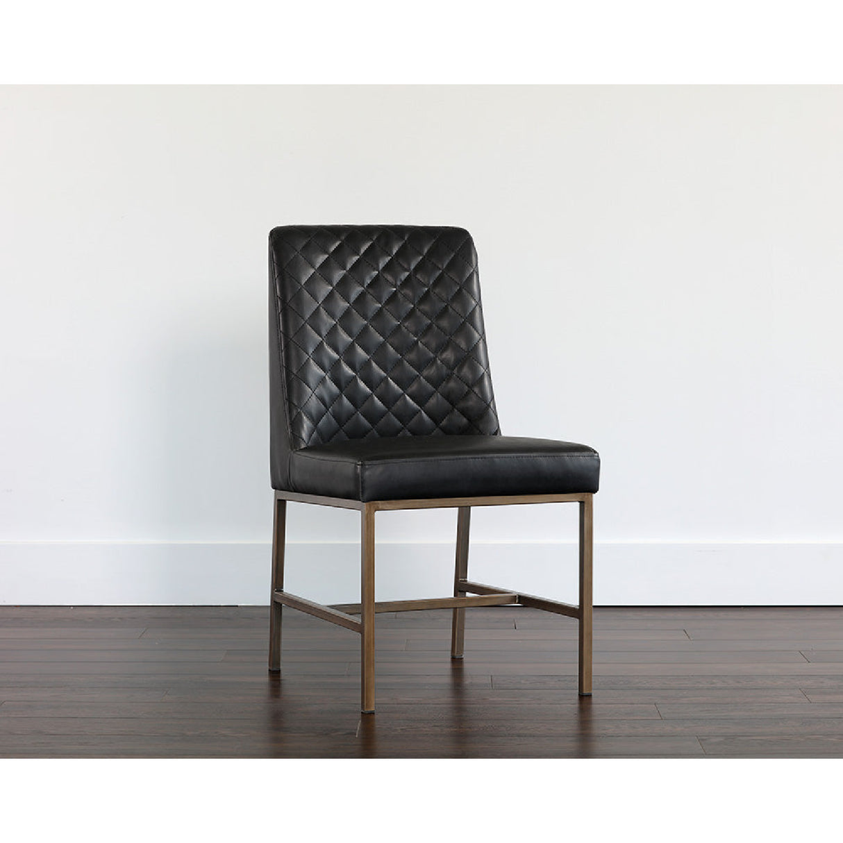   Diamond-Stitched Leather-Inspired Dining Chairs (2) | Oroa.com