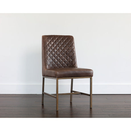 Modern European furniture - Diamond-Stitched Leather-Inspired Dining Chairs (2) - www.oroa.com