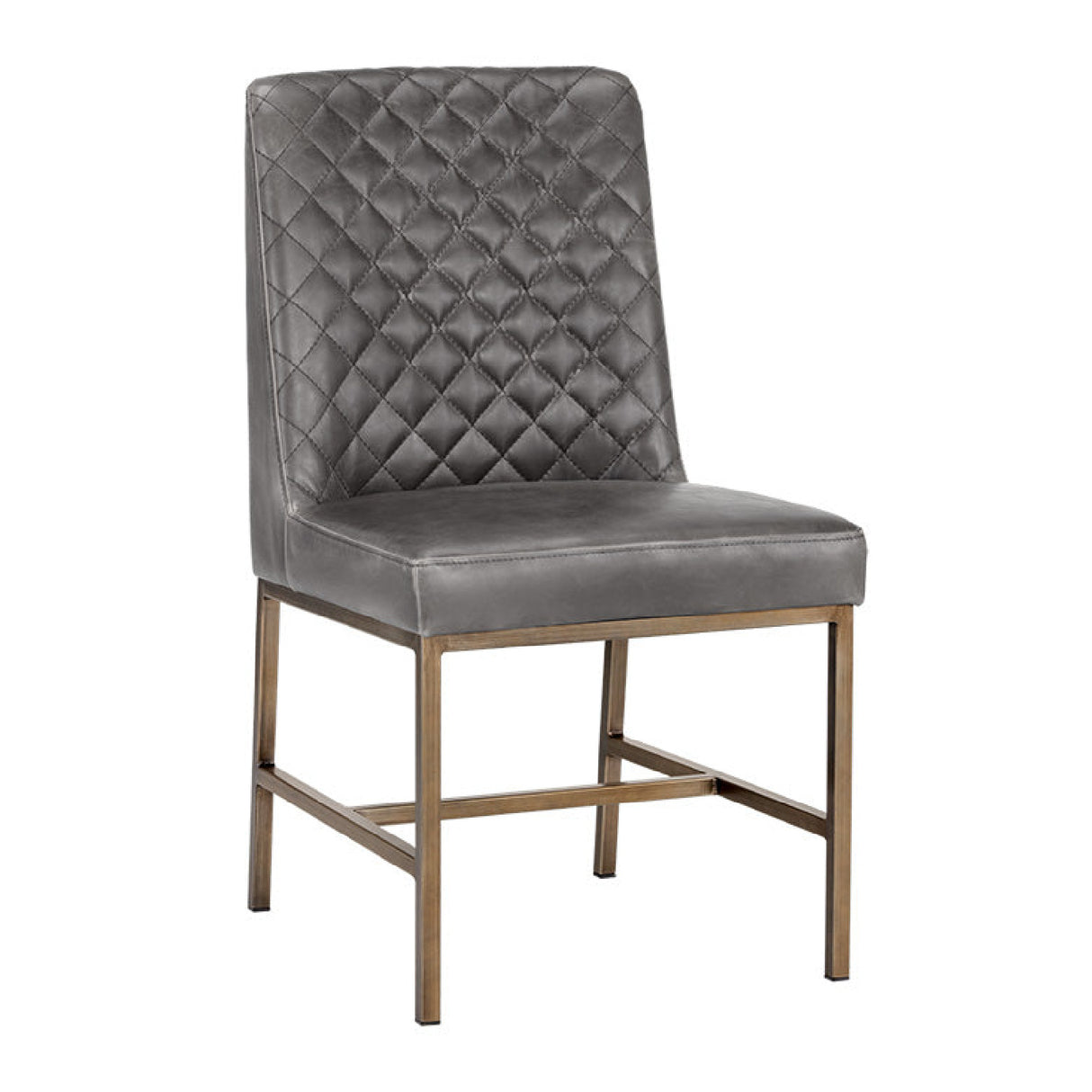   Diamond-Stitched Leather-Inspired Dining Chairs (2) | Oroa.com